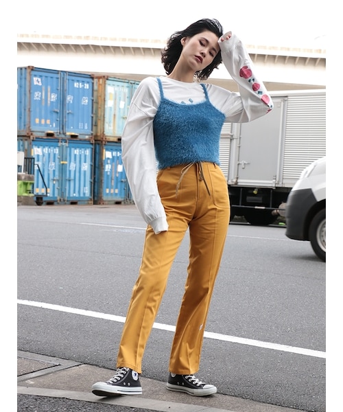 jouetie（ジュエティ）の「Dickies×jouetieハイウエストパンツ（パンツ・レディース・イエロー/ターコイズ/ブラウン/ベージュ）」の11枚目の写真