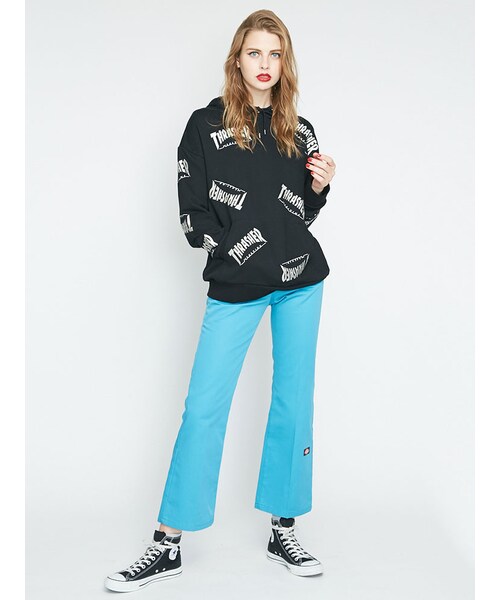 jouetie（ジュエティ）の「Dickies×jouetieハイウエストパンツ（パンツ・レディース・イエロー/ターコイズ/ブラウン/ベージュ）」の5枚目の写真