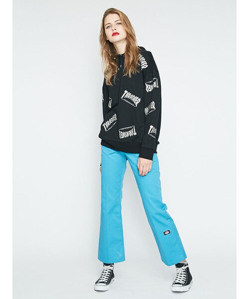 jouetie（ジュエティ）の「Dickies×jouetieハイウエストパンツ（パンツ・レディース・イエロー/ターコイズ/ブラウン/ベージュ）」の6枚目の写真