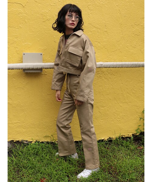 jouetie(ジュエティ)の「Dickies×jouetie JAPAN ワークジャケット(ジャケット/アウター・レディース・イエロー/ターコイズ/ブラウン/ベージュ)」の11枚目の写真