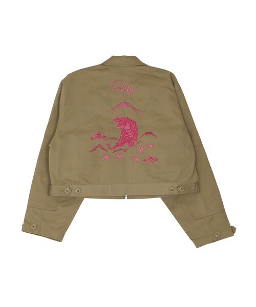 jouetie(ジュエティ)の「Dickies×jouetie JAPAN ワークジャケット(ジャケット/アウター・レディース・イエロー/ターコイズ/ブラウン/ベージュ)」の2枚目の写真