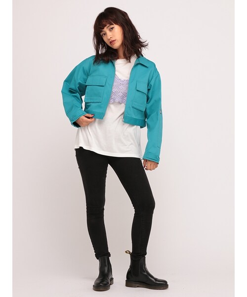 jouetie(ジュエティ)の「Dickies×jouetie JAPAN ワークジャケット(ジャケット/アウター・レディース・イエロー/ターコイズ/ブラウン/ベージュ)」の13枚目の写真