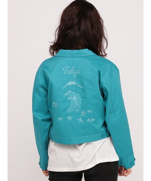 jouetie(ジュエティ)の「Dickies×jouetie JAPAN ワークジャケット(ジャケット/アウター・レディース・イエロー/ターコイズ/ブラウン/ベージュ)」の14枚目の写真