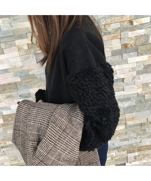copine（コピン）の「再入荷！袖が可愛いふわふわフェイクファーボリュームスリーブプルオーバー（4color）（ニット/セーター・レディース・その他）」の14枚目の写真