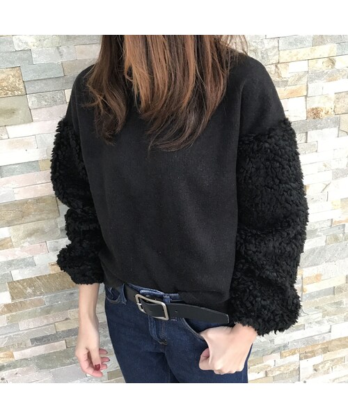 copine（コピン）の「再入荷！袖が可愛いふわふわフェイクファーボリュームスリーブプルオーバー（4color）（ニット/セーター・レディース・その他）」の13枚目の写真