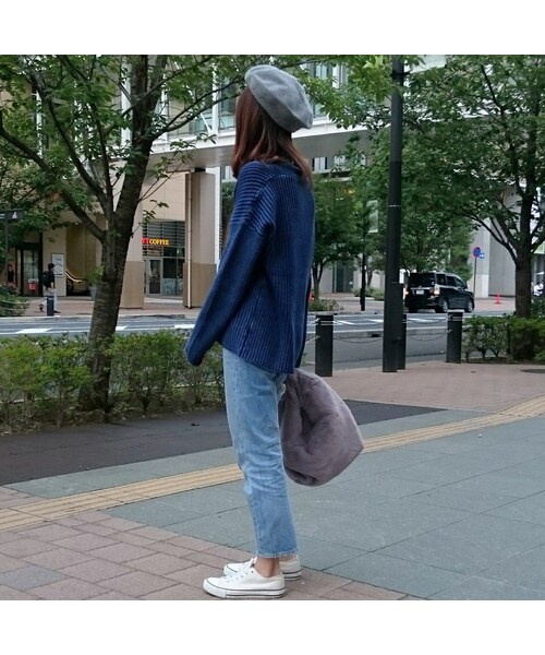 copine(コピン)の「くすみ加工でこなれ感演出!ストーンウォッシュ深Vニット(4color)(ニット/セーター・レディース・その他)」の10枚目の写真