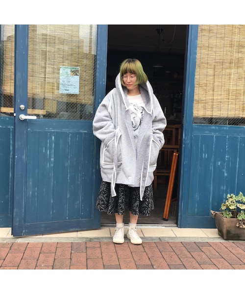 BALMUNG（バルムング）の「BALMUNG ボアガウンパーカー（灰  