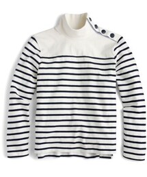 J.CREW | Women's J.crew Button Mock Neck Top(トップス)