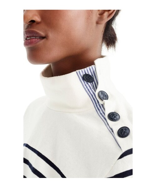 J.CREW（ジェイクルー）の「Women's J.crew Button Mock Neck Top（トップス・レディース・Ivory・XX-Small/Small/X-Small）」の4枚目の写真