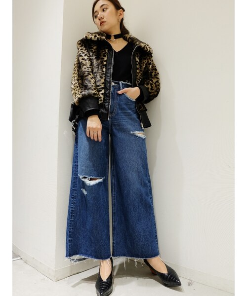 EVRIS（エヴリス）の「ダメージデザインデニムワイドパンツ（）」 - WEAR