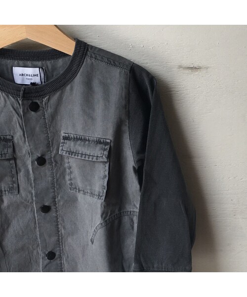 cache cache（カシュ カシュ）の「ARCH&LINE 　PG　COMBI　CARDIGAN　(BLACK)（カーディガン/ボレロ・キッズ・その他）」の2枚目の写真