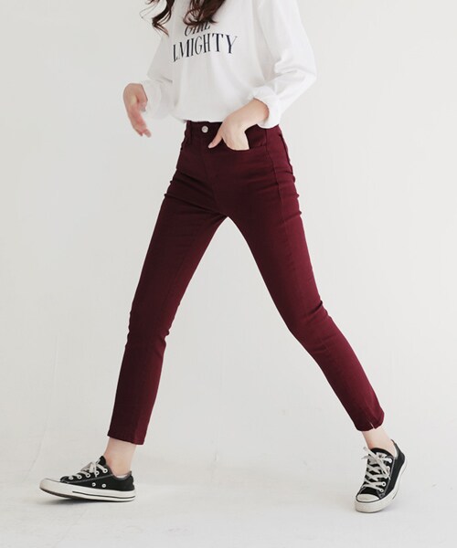 DHOLIC(ディーホリック)の「7COLORSスリムストレッチパンツ(その他パンツ・レディース・ブラック/レッド/ホワイト/グレー/グリーン/その他/ベージュ・S/M/L)」の6枚目の写真