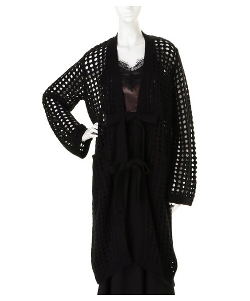 BARAK（バラク）の「あみあみニットカーデ（カーディガン/ボレロ・レディース・ピンク/ブラック/ホワイト・FREE）」の3枚目の写真