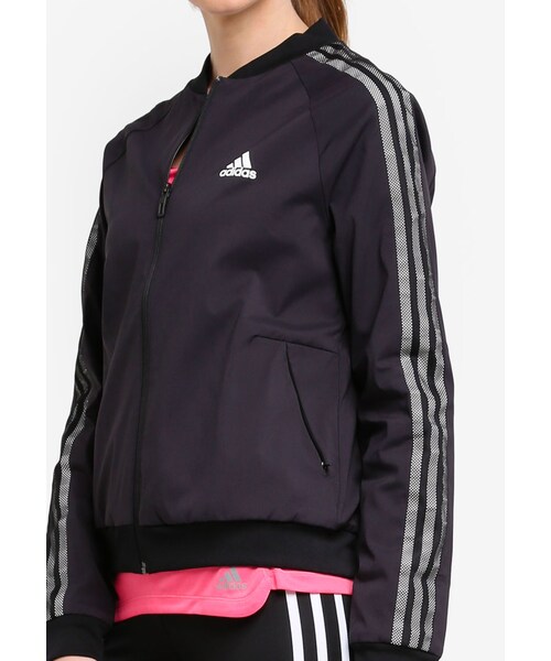 adidas（アディダス）の「adidas hf weave bomber 夾克（ジャケット/アウター・レディース・Black・XS/S/M/L/XL）」の3枚目の写真