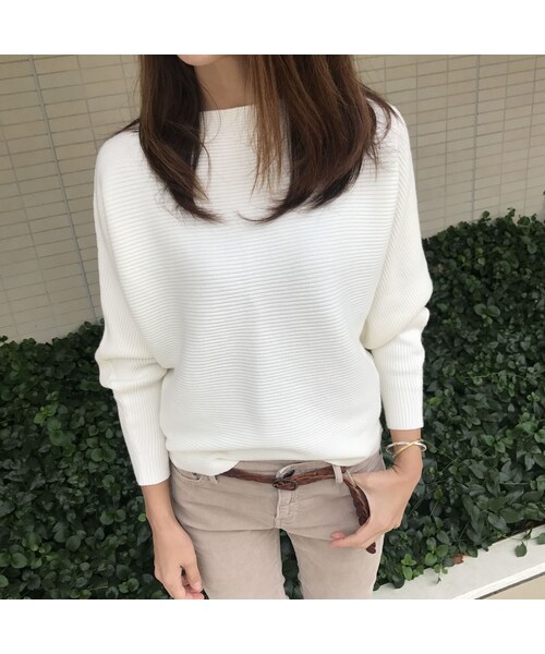 copine（コピン）の「★再入荷★抜群の着回し力！！ドルマンデザイン柔らかシンプルニットソー（6color）【クリックポスト対象商品】（ニット/セーター・レディース・その他）」の6枚目の写真