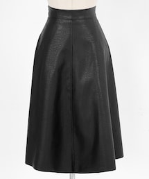 DHOLIC | フェイクレザーフレアミディスカート(スカート)