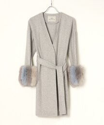 GRACE CONTINENTAL | GRACE CONTINENTAL　ファーカフスベルテッドカーディガン(その他アウター)