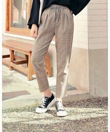 HOTPING | ウエストストリンググレンチェックパンツ(その他パンツ)