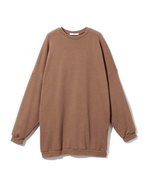 GRL（グレイル）の「ルーズスエットワンピース（ワンピース・レディース・グレー/オレンジ/ブラック/モカ・F/Ｆ）」の3枚目の写真