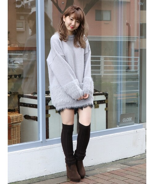 dazzlin（ダズリン）の「【sw】シャギー切替ニットチュニック（）」 - WEAR