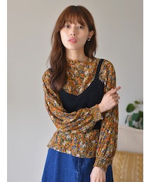 Green　Parks | ・OLIVE SET2点ニットビスチェ×花柄ブラウス(トップス)