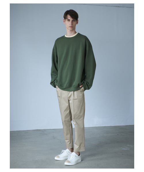 SEVENDAYS=SUNDAY（セブンデイズサンデイ）の「【MEN'S NON-NO9月号掲載】JERZEES クルーネックスウェット（トップス・グレー/ブラック/オリーブ/ライトブルー/ネイビー/バーガンディー・S/M/L/XL/XXL）」の4枚目の写真