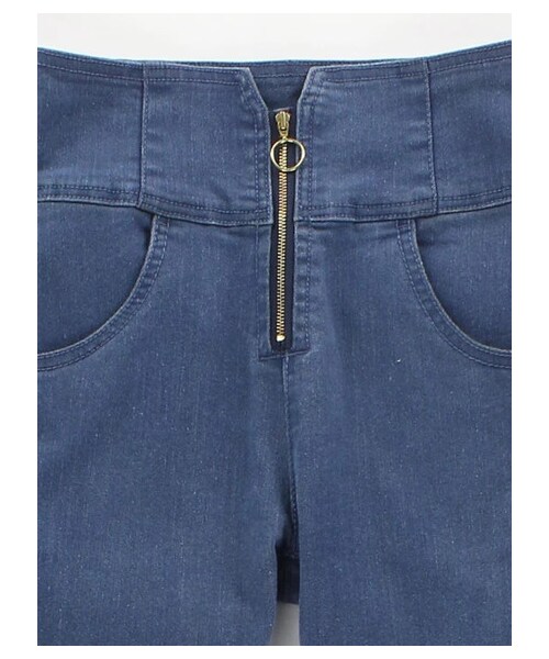 E hyphen world gallery（イーハイフンワールドギャラリー）の「Zip使いデニムスキニーパンツ（パンツ・ミディアムインディゴ/ブラックインディゴ・S/M/L）」の4枚目の写真