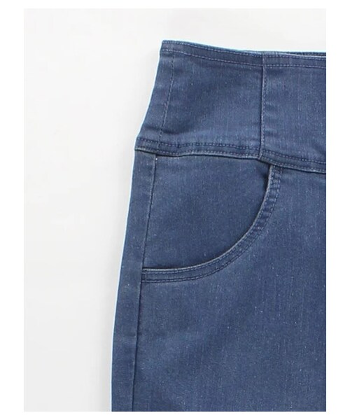 E hyphen world gallery（イーハイフンワールドギャラリー）の「Zip使いデニムスキニーパンツ（パンツ・ミディアムインディゴ/ブラックインディゴ・S/M/L）」の5枚目の写真