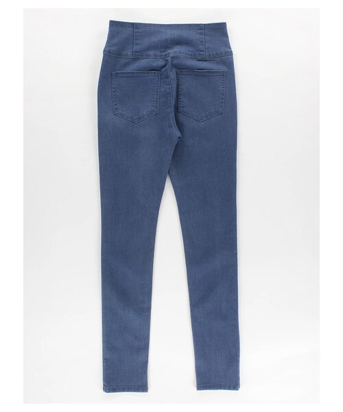 E hyphen world gallery（イーハイフンワールドギャラリー）の「Zip使いデニムスキニーパンツ（パンツ・ミディアムインディゴ/ブラックインディゴ・S/M/L）」の3枚目の写真