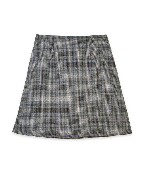 flower（フラワー）の「british compact skirt ～ﾌﾞﾘﾃｨｯｼｭｺﾝﾊﾟｸﾄｽｶｰﾄ（スカート・レディース・brown/gray・FREE）」の2枚目の写真