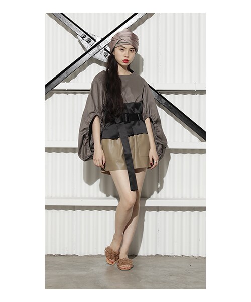 CHEER CLOSET(チアクローゼット)の「【るうこ】サテンサッシュベルト(ベルト・レディース・ベージュ/グレー/ブラック・F)」の2枚目の写真