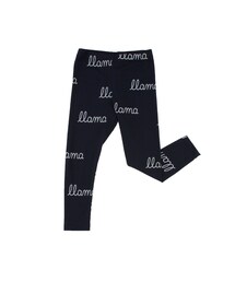 cache cache | tinycottons llama words pant (darknavy/light blue)(レギンス/スパッツ)