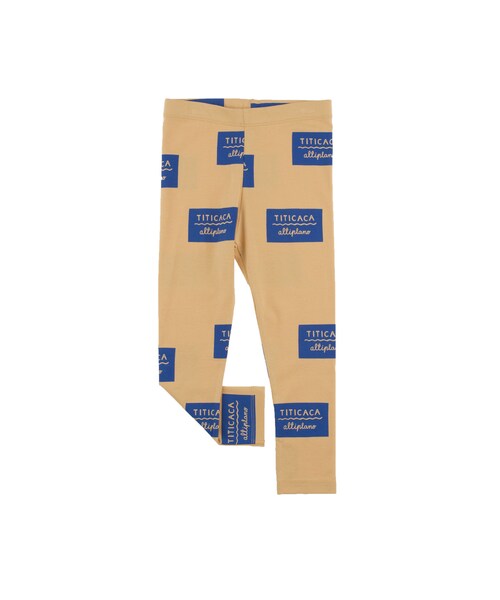 cache cache(カシュ カシュ)の「tinycottons titicaca badge pant(nude/blue)(レギンス/スパッツ・キッズ・その他)」の1枚目の写真
