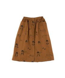 cache cache | tinycottons no-worry dolls button　woven skirt(スカート)