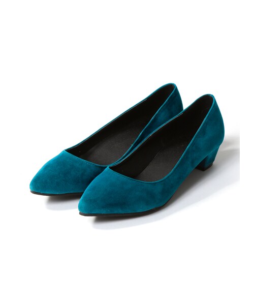 GRL（グレイル）の「ローヒールポインテッドトゥスエードパンプス（パンプス・レディース・ブラック/キャメル/ブルー/ピンク/レッド/パープル/プラム/ベージュ/マスタード・24.5）」の4枚目の写真