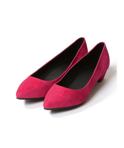 GRL（グレイル）の「ローヒールポインテッドトゥスエードパンプス（パンプス・レディース・ブラック/キャメル/ブルー/ピンク/レッド/パープル/プラム/ベージュ/マスタード・24.5）」の8枚目の写真