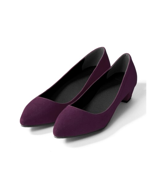 GRL（グレイル）の「ローヒールポインテッドトゥスエードパンプス（パンプス・レディース・ブラック/キャメル/ブルー/ピンク/レッド/パープル/プラム/ベージュ/マスタード・24.5）」の5枚目の写真