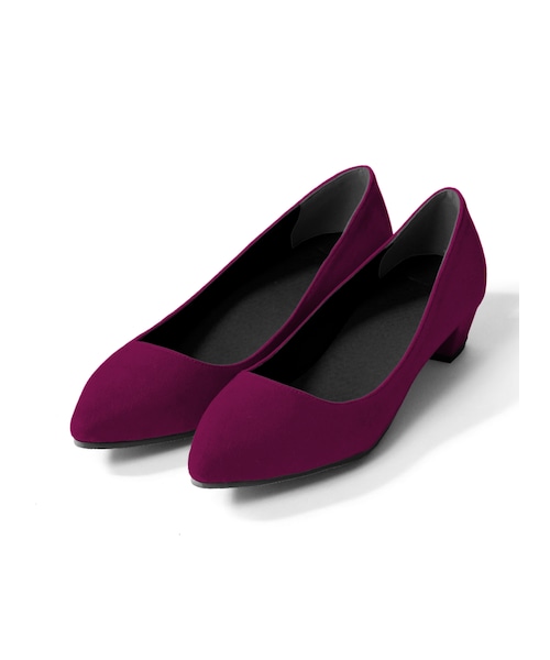 GRL（グレイル）の「ローヒールポインテッドトゥスエードパンプス（パンプス・レディース・ブラック/キャメル/ブルー/ピンク/レッド/パープル/プラム/ベージュ/マスタード・24.5）」の6枚目の写真