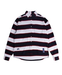 ROMANTIC CROWN | Stripe Cotton Shirt_Navy(その他)