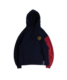 ROMANTIC CROWN | Color Block Wide Hoodie_Navy(その他)