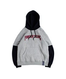 ROMANTIC CROWN | Forever Young Layered Hoodie_Gray(その他)