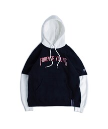 ROMANTIC CROWN | Forever Young Layered Hoodie_Navy(その他)