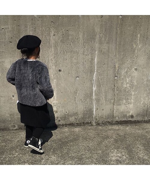 cache cache（カシュ カシュ）の「Violeta&Federico　JACKET　REVE(GREY)（ムートンコート・キッズ・その他）」の4枚目の写真