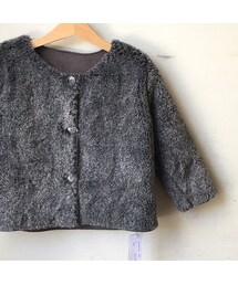 cache cache | Violeta&Federico　JACKET　REVE(GREY)(ムートンコート)
