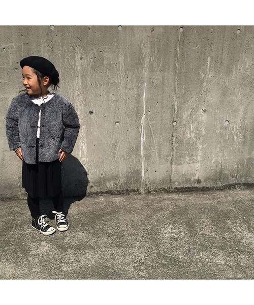 cache cache（カシュ カシュ）の「Violeta&Federico　JACKET　REVE(GREY)（ムートンコート・キッズ・その他）」の3枚目の写真