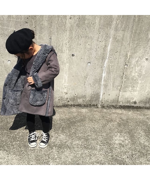 cache cache（カシュ カシュ）の「Violeta&Federico　COAT　LUCY(GREY)10ｙ.12ｙ（ムートンコート・キッズ・その他）」の4枚目の写真