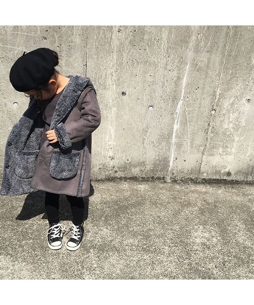cache cache（カシュ カシュ）の「Violeta&Federico　COAT　LUCY(GREY)3y~8y（ムートンコート・キッズ・その他）」の4枚目の写真
