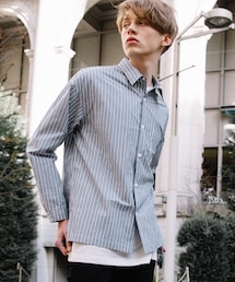 LIDNM | ストライプオーバーシャツ(シャツ/ブラウス)