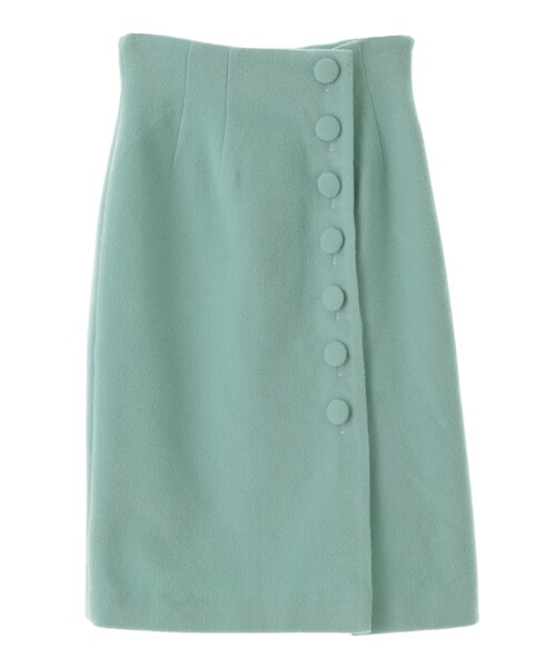 31 Sons de mode（トランテアン　ソン　ドゥ　モード）の「モッサ釦付きスリットタイトスカート（スカート・レディース・モデル身長:163cm/ピンク/ライトグレー/グリーン・36/38）」の3枚目の写真