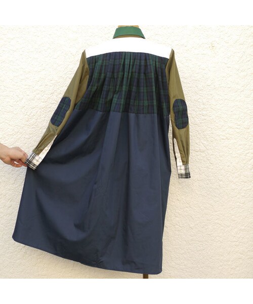 NIRAME.CO（ニラメッコ）の「かくかく○○ロングシャツ  ～モノトーン～（ワンピース・メンズ・その他）」の5枚目の写真